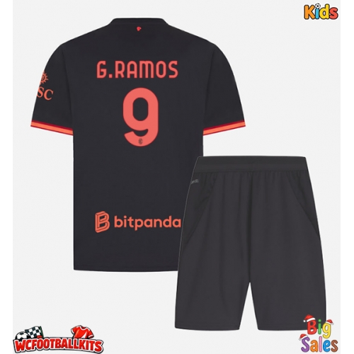 AC Milan Goncalo Ramos #9 Replica Third Stadium Kit for Kids 2026-27 Short Sleeve (+ pants)